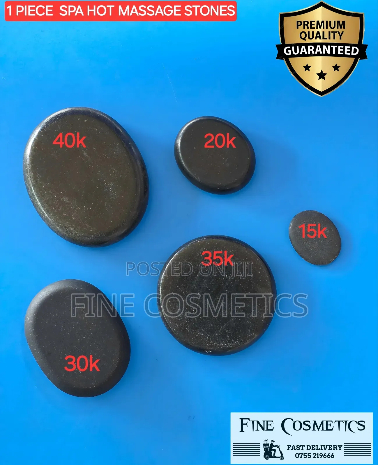 1piece Massage Stone for Professional + Home Relaxin Hot Spa