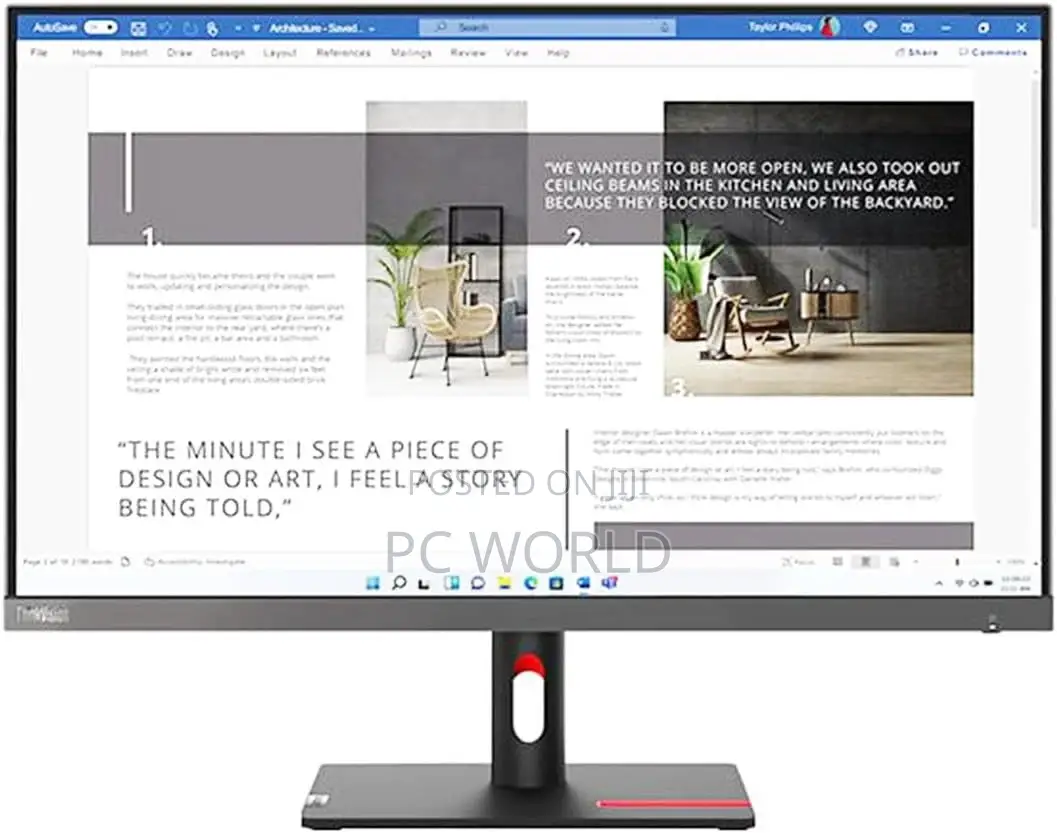 Lenovo S27i-30 27.0 Monitor, Ips Panel