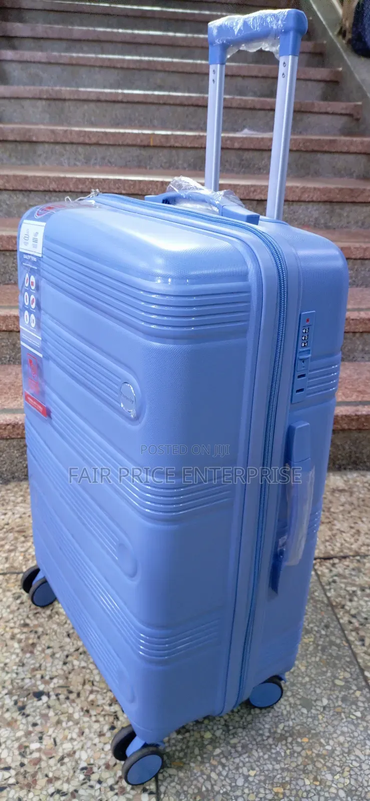 Expandable Rubber Plastic Suitcases in Medium Size