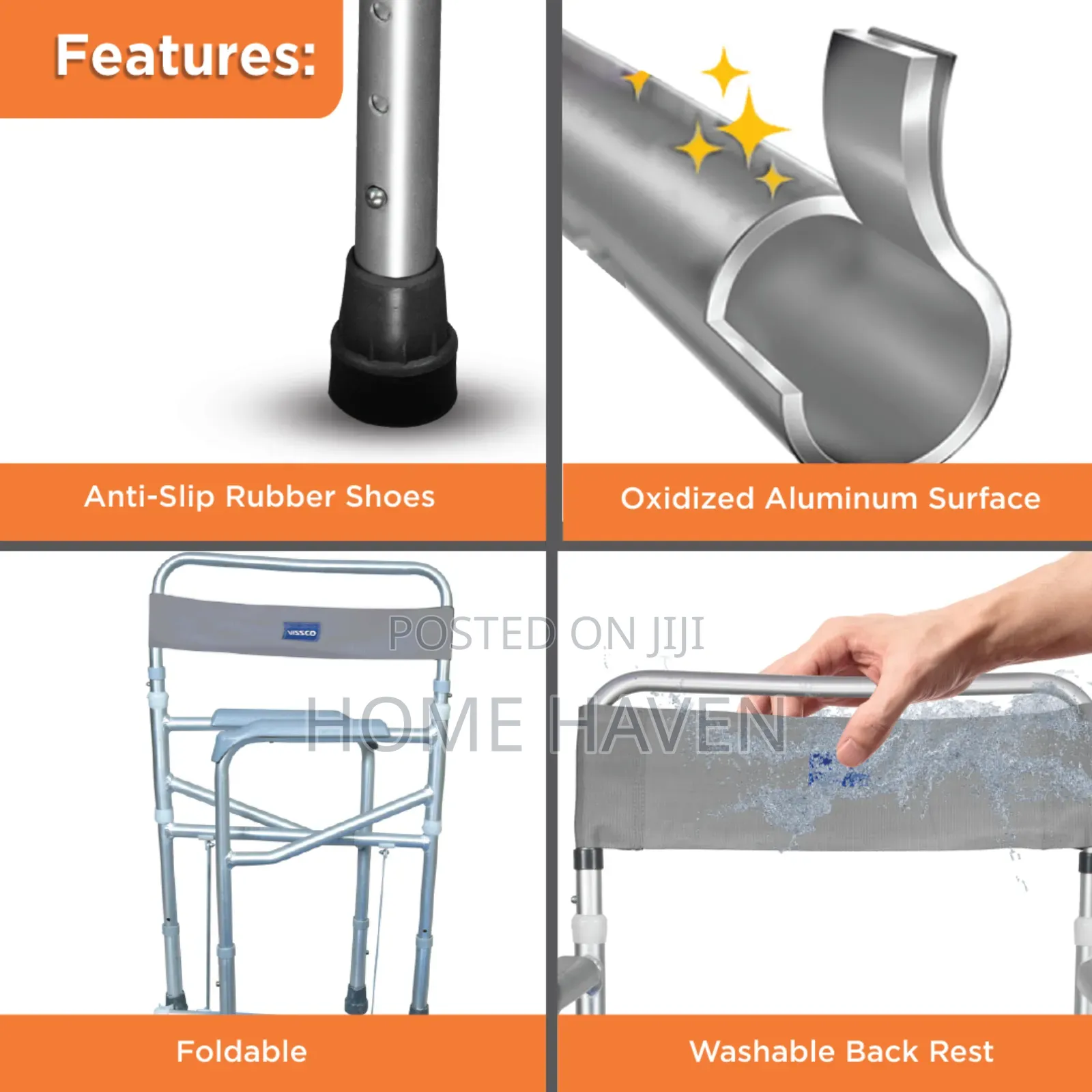 3in1 Foldable Adult Potty Chair
