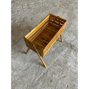 Wooden Storage Box Also Can Be Used as a Plant Stand