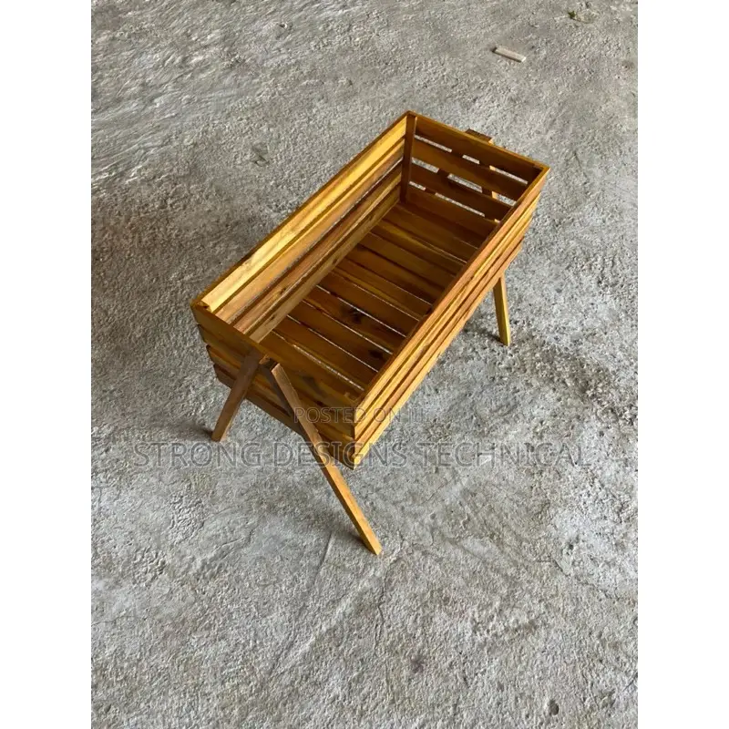 Wooden Storage Box Also Can Be Used as a Plant Stand