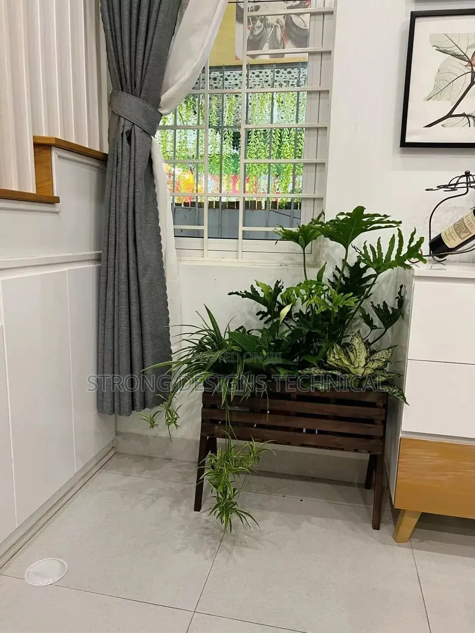 Wooden Storage Box Also Can Be Used as a Plant Stand