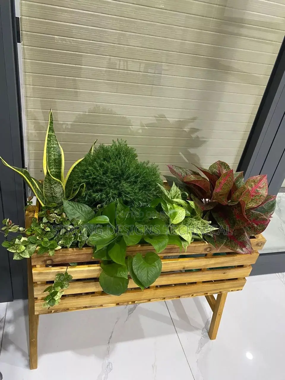 Wooden Storage Box Also Can Be Used as a Plant Stand
