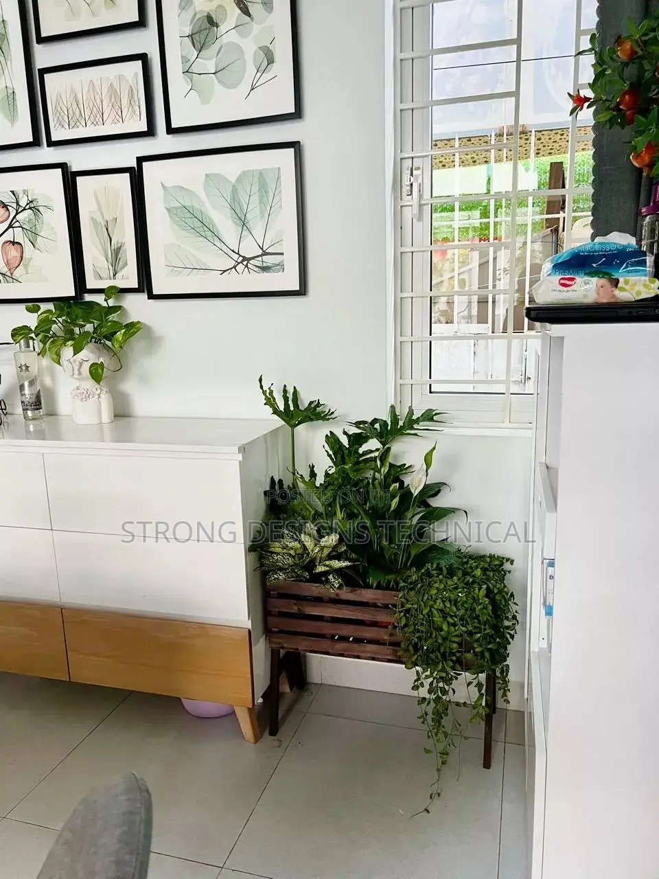 Wooden Storage Box Also Can Be Used as a Plant Stand