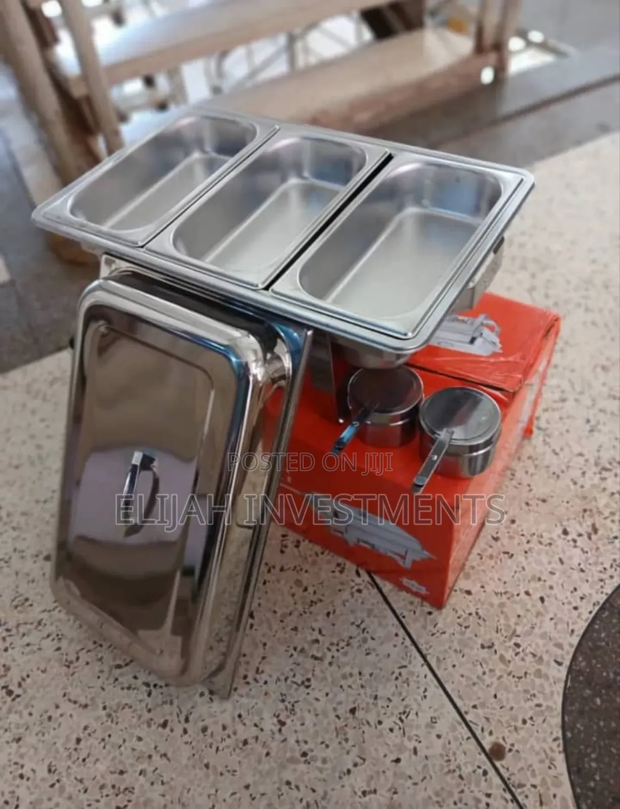 3-Compartments Stainless Steel Chaffing Dish