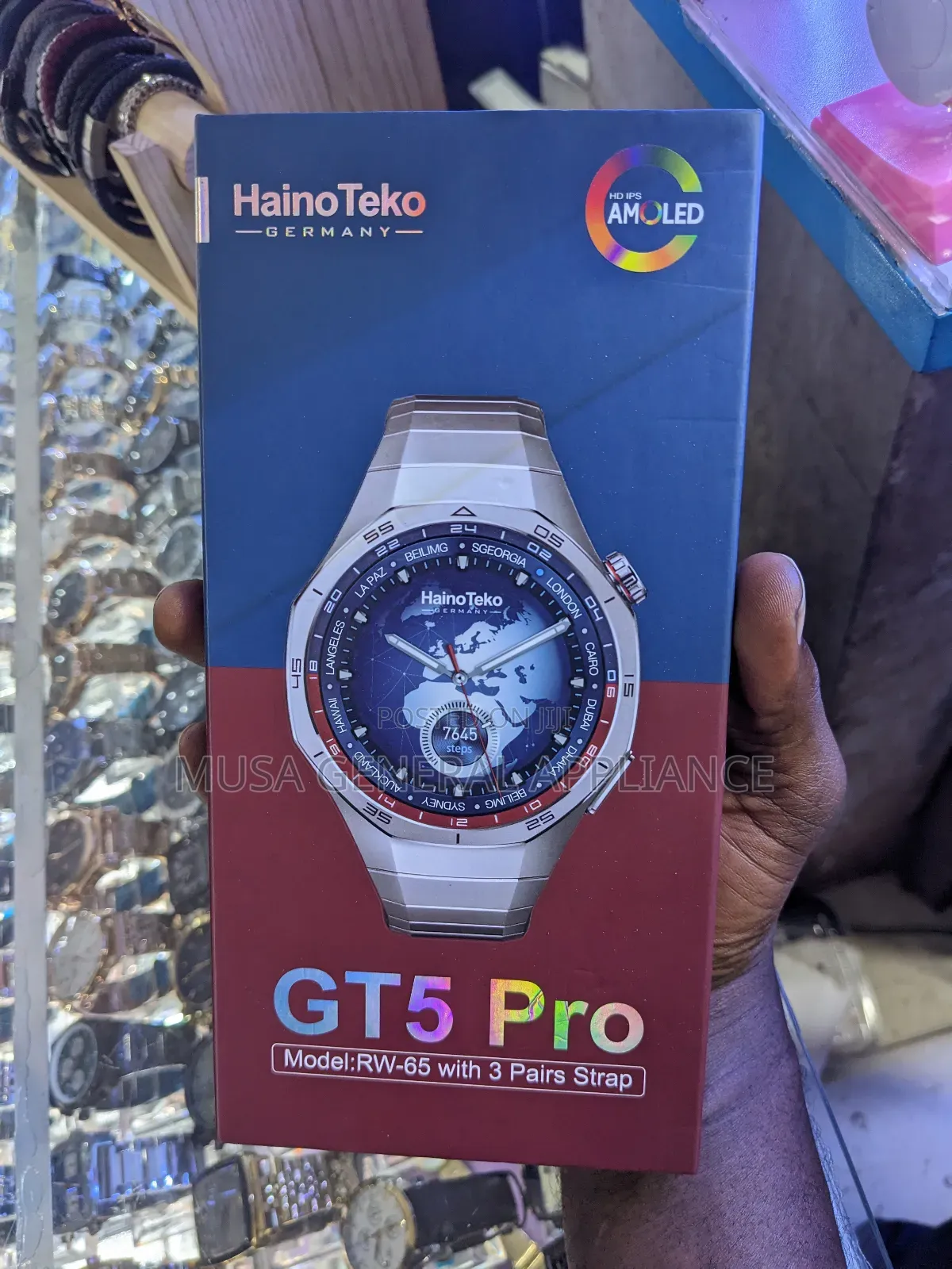 Smart Watch Gt 5pro With 3 Pair Strip