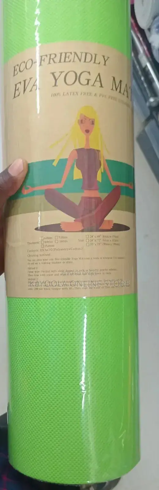 6mm Thick Durable Eva Yoga Mat Exercise Gym Workout Non Slip