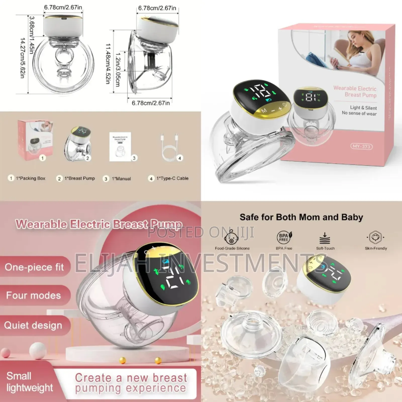 Seamless Single Wearable Breast Pump