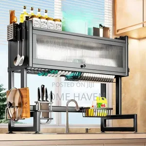 Over the Sink Dish Rack With Cover