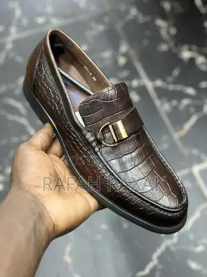 Original Dark Tan Franco Banetti Crocodile Leather Loafers