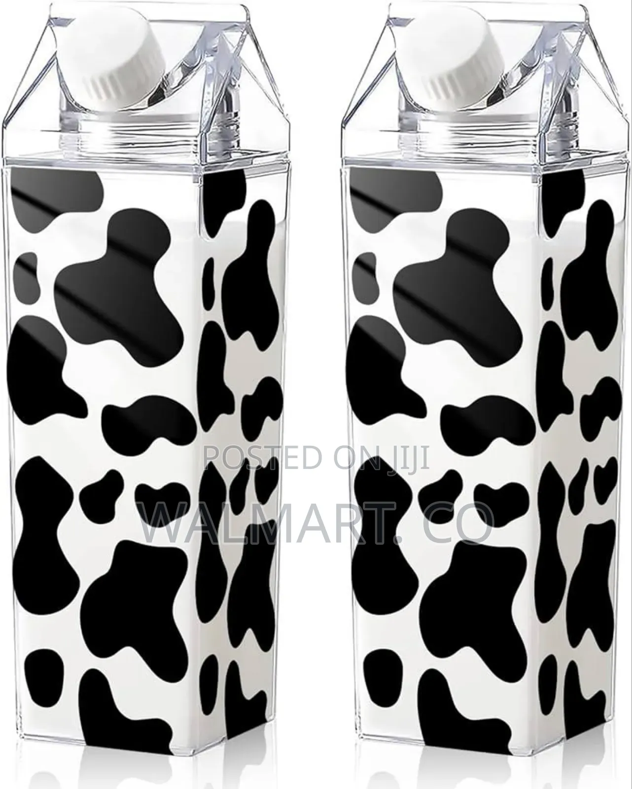 Whaline Cow Print Milk Carton Water Bottle