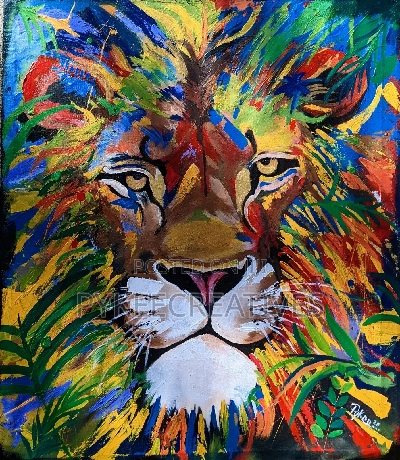 Animal Acrylic Paint Wall Art Hangings