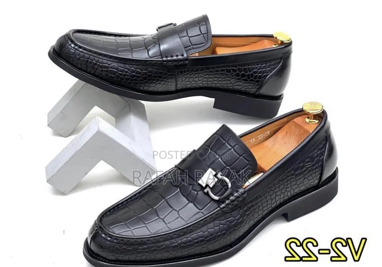 Original Classic Men’S Black Crocodile Leather Loafers