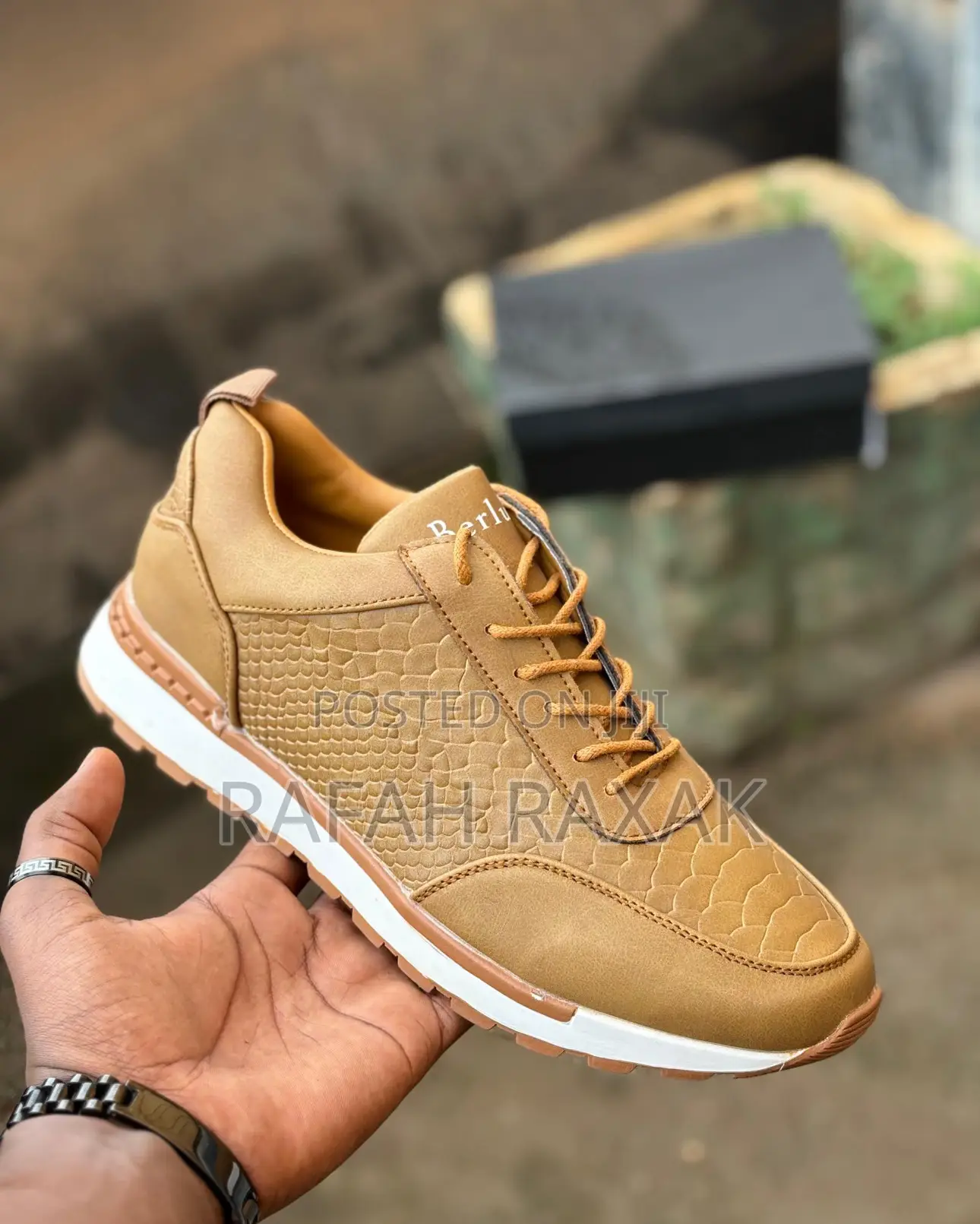 Original Men’S Brown Berluti Smart Casual Leather Sneakers