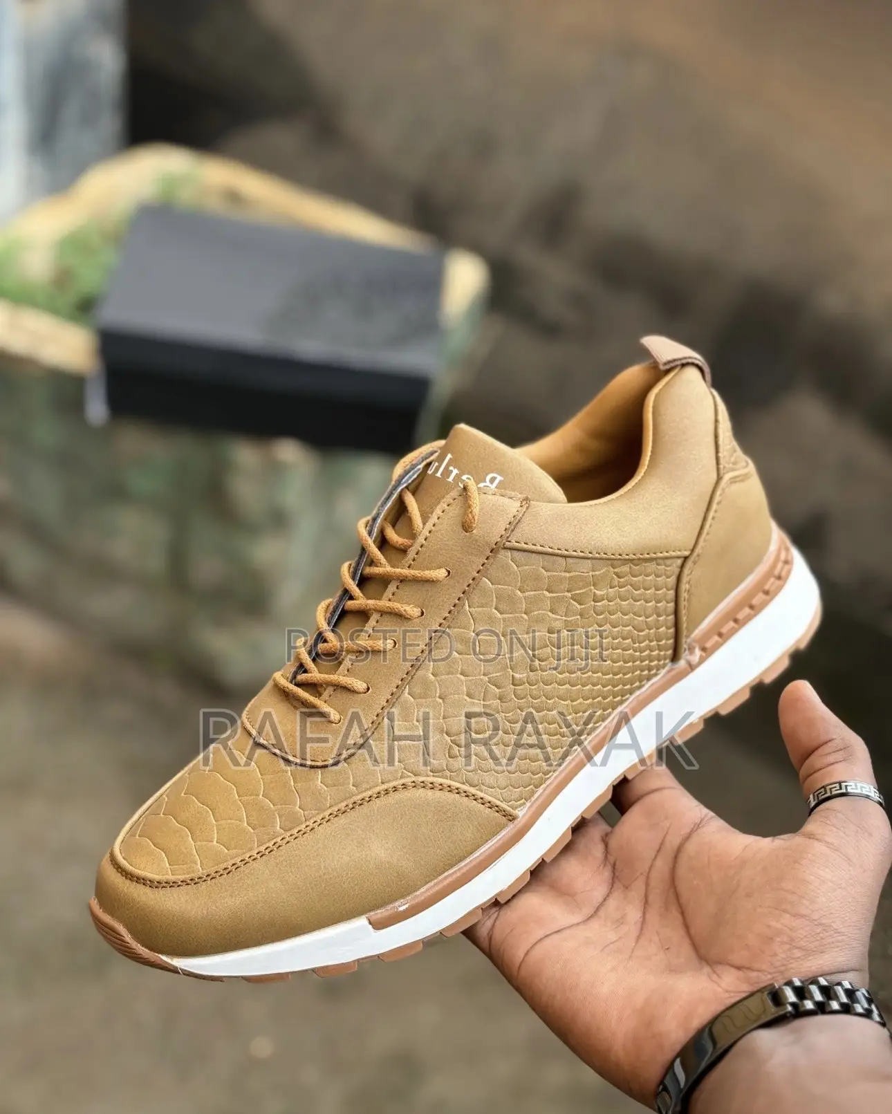 Original Men’S Brown Berluti Smart Casual Leather Sneakers