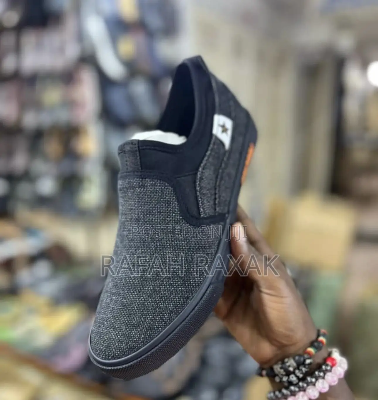 Grey/Black Leopard Easy Casual Slip on Shoes