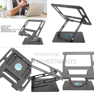 Rotating Laptop Stand With Adjustable Angle and Height