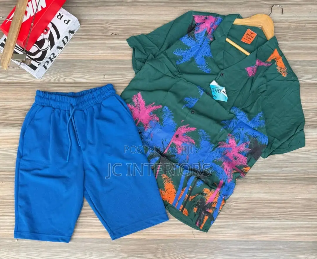 Two Piece Set Vintage Shirt and Short: S M L Xl and XXL