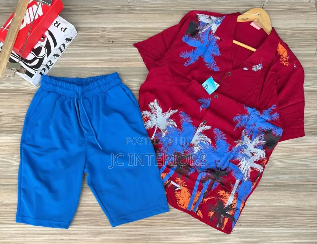 Two Piece Set Vintage Shirt and Short: S M L Xl and XXL