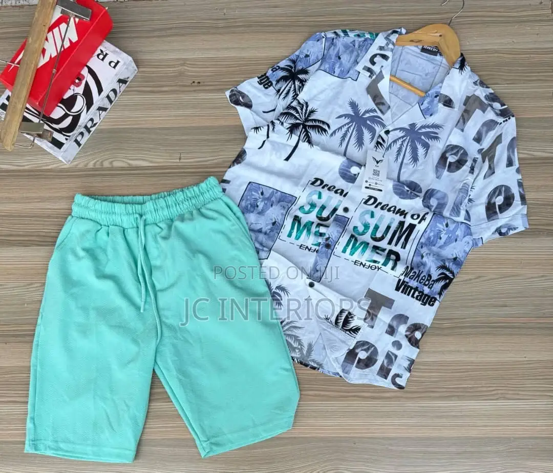 Two Piece Set Vintage Shirt and Short: S M L Xl and XXL