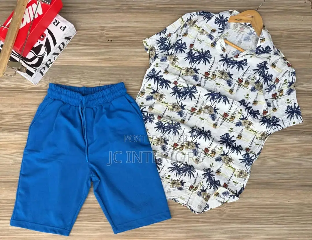 Two Piece Set Vintage Shirt and Short: S M L Xl and XXL