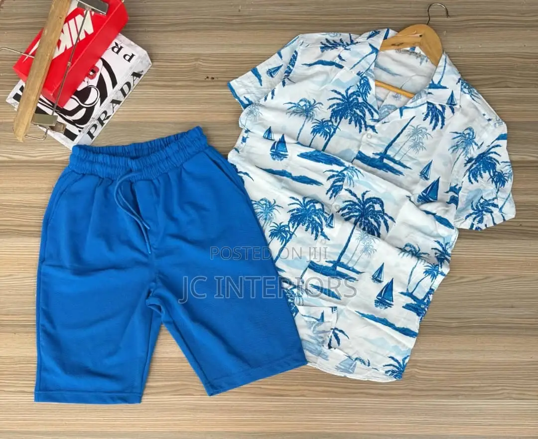 Two Piece Set Vintage Shirt and Short: S M L Xl and XXL