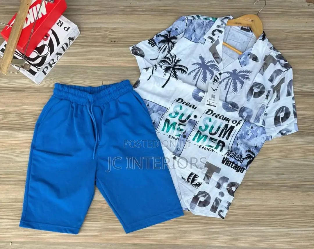Two Piece Set Vintage Shirt and Short: S M L Xl and XXL