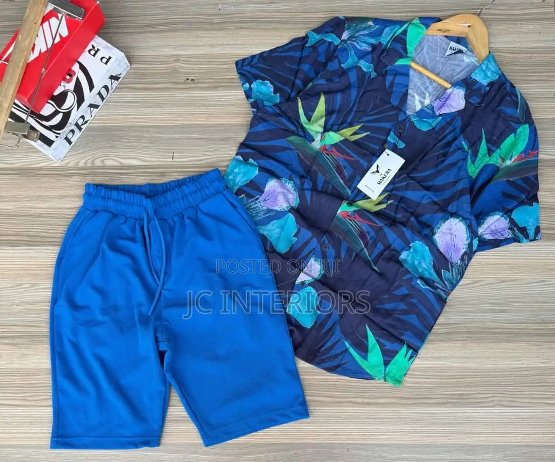 Two Piece Set Vintage Shirt and Short: S M L Xl and XXL
