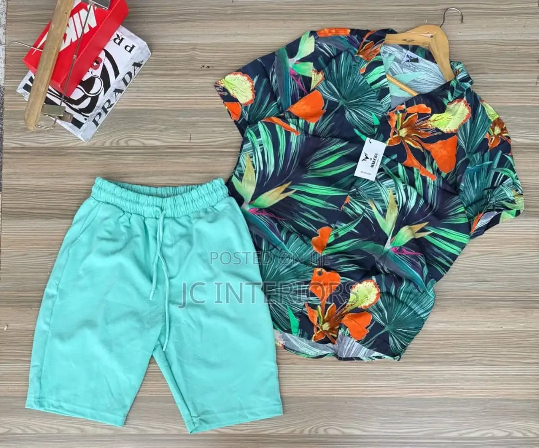 Two Piece Set Vintage Shirt and Short: S M L Xl and XXL