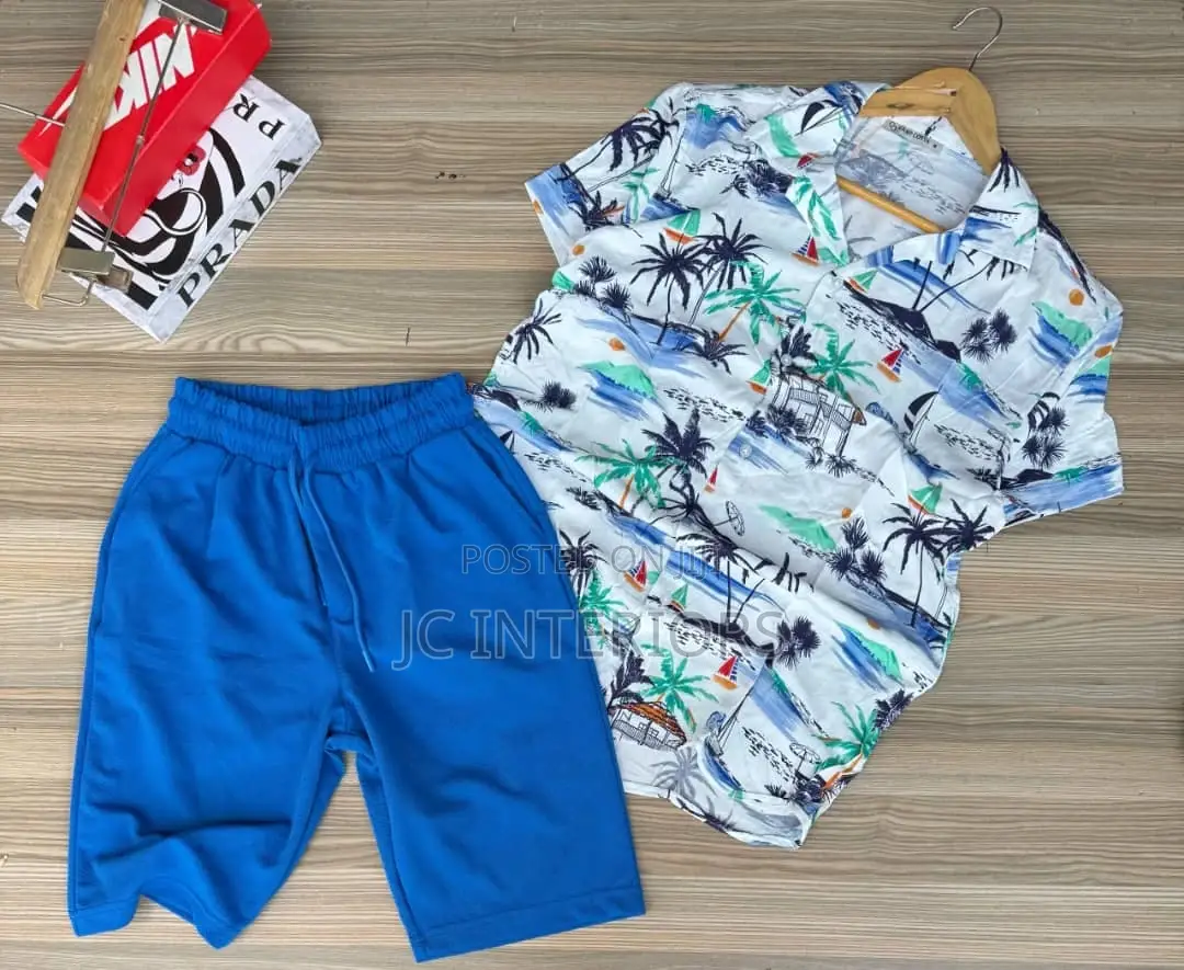 Two Piece Set Vintage Shirt and Short: S M L Xl and XXL