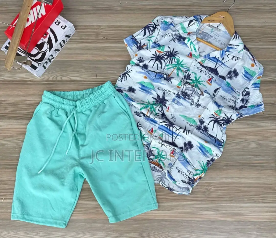 Two Piece Set Vintage Shirt and Short: S M L Xl and XXL