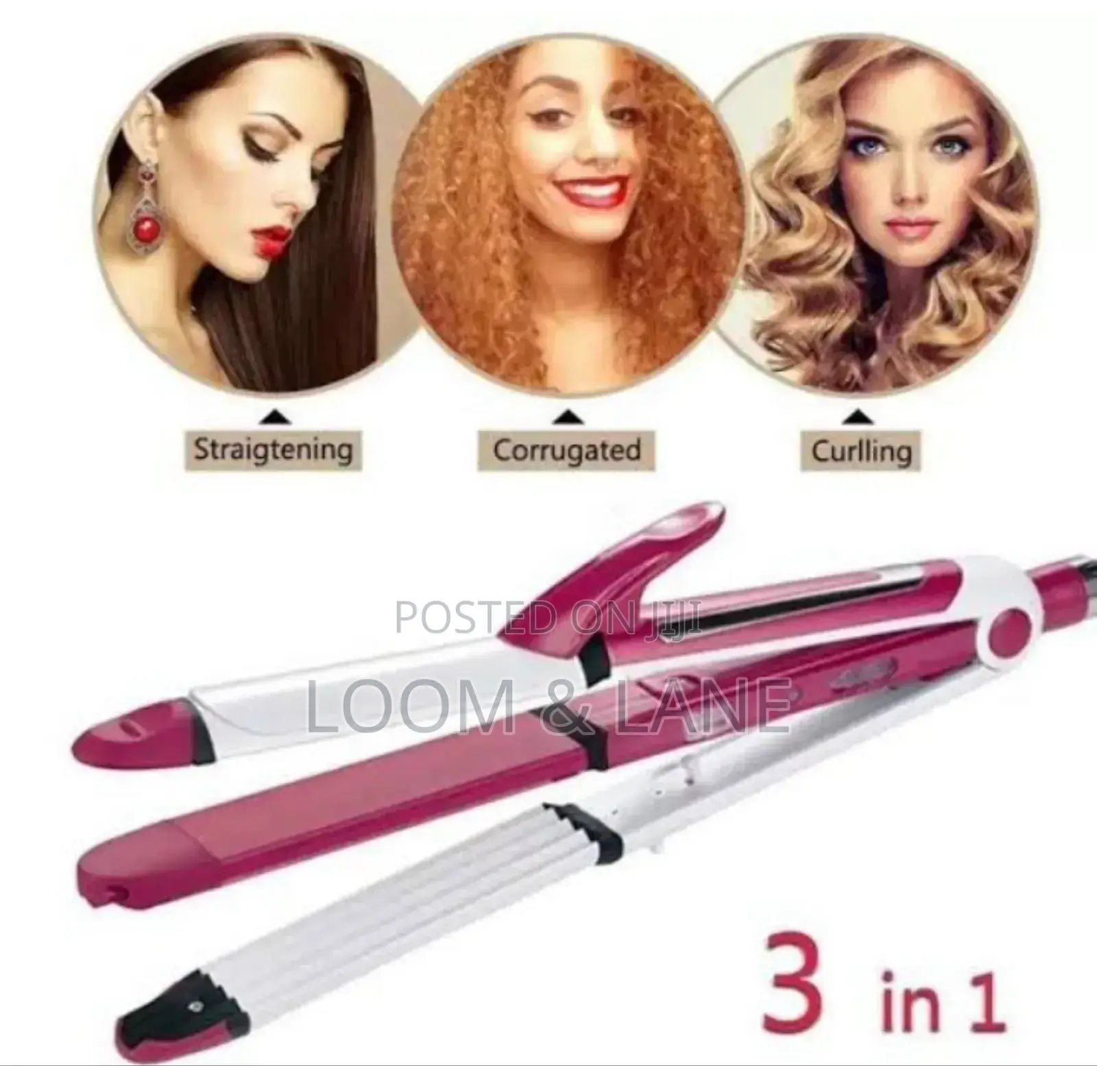 3 in 1 Hair Iron Professional Hair Straightener