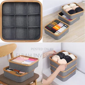 9-Cell Non-Lided Square Underwear Storage Basket