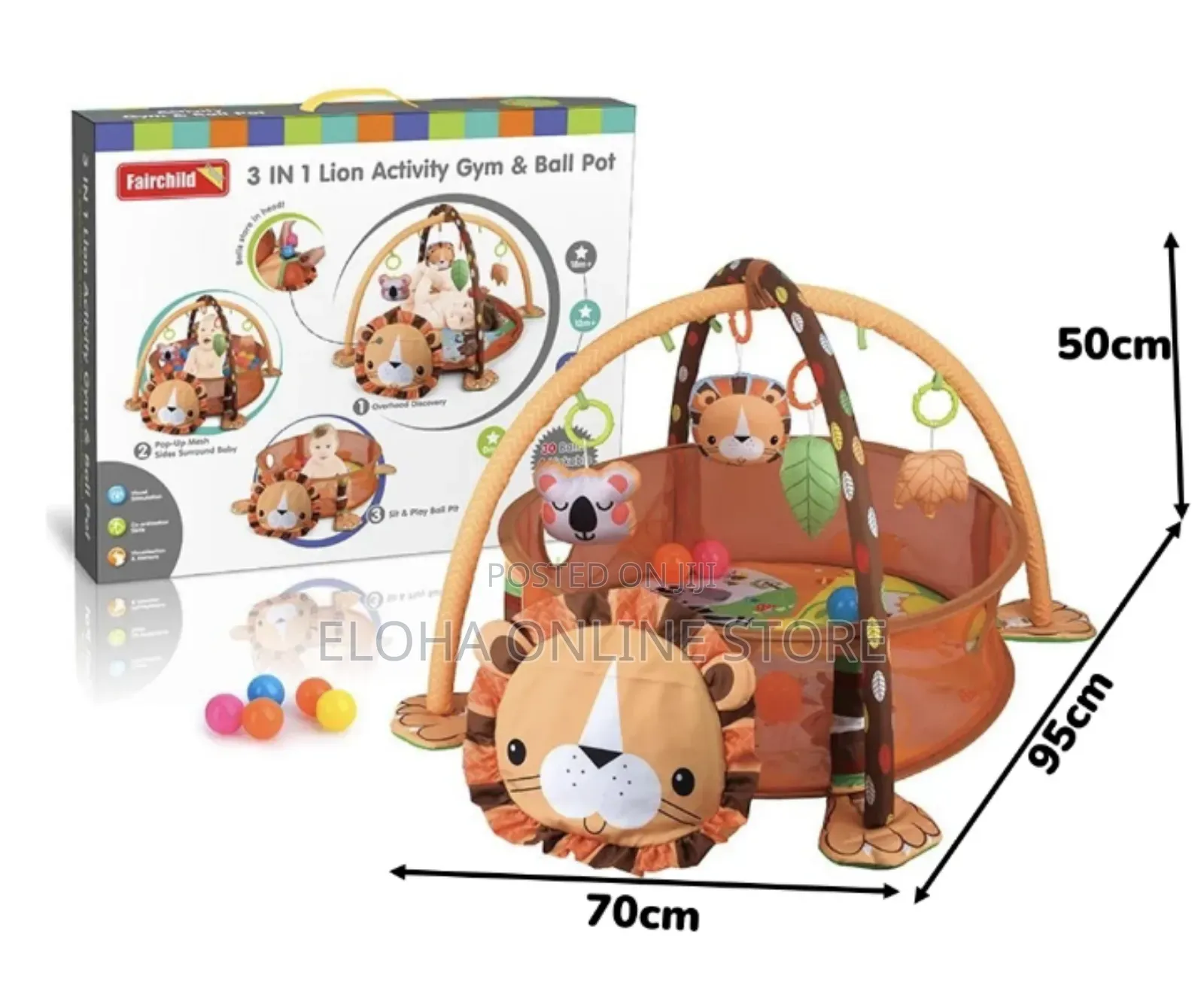 3in1 Lion Baby Activity Gym and Ball Pot