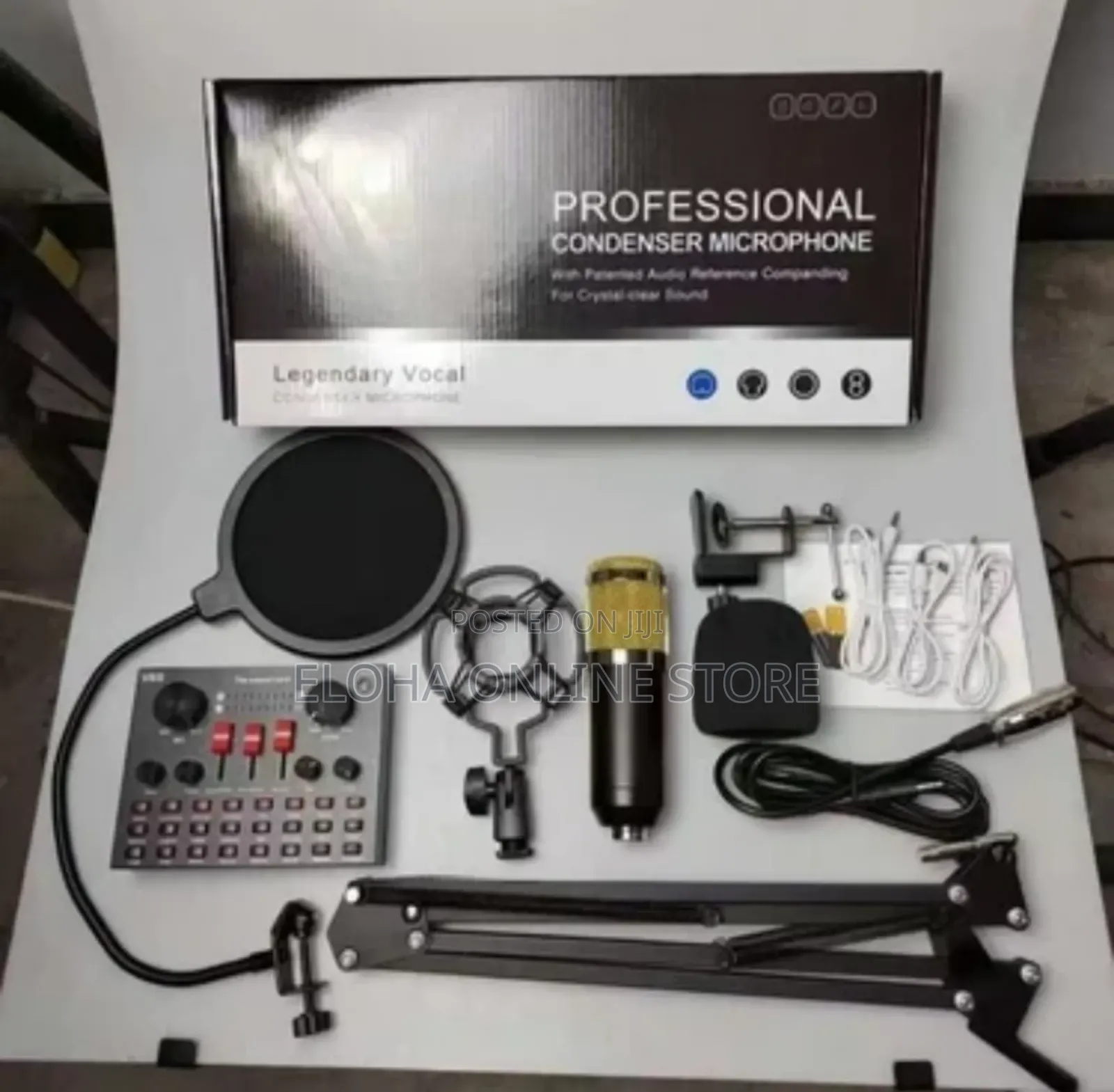 Professional Condenser Podcast Broadcasting Microphone Set