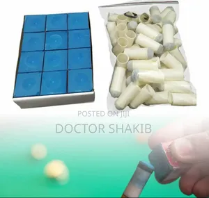 New 30pcs Slip on Pool Cue Tips With 24pcs Pool Cue Chalk2