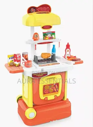 2in1 Kids' BBQ Drawer Suitcase Play House