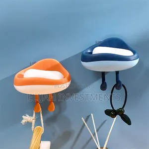 No Drill Cloud Style Soap Holder With Hooks