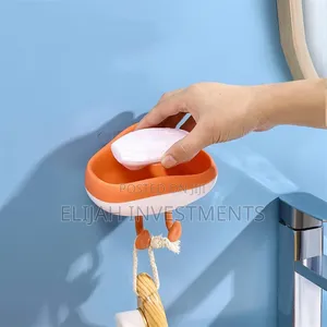 No Drill Cloud Style Soap Holder With Hooks