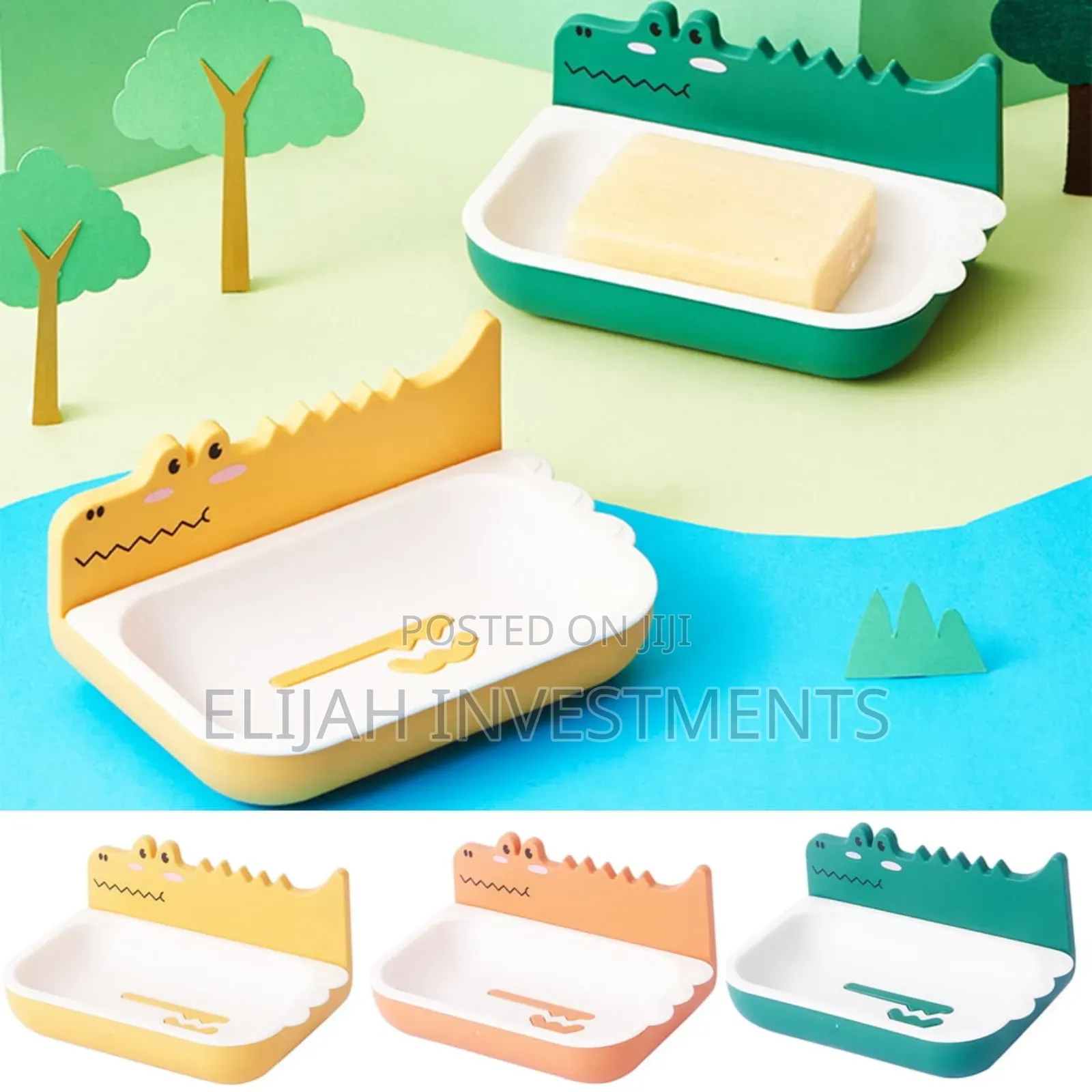 Crocodile Design Self-Adhesive Soap Holder