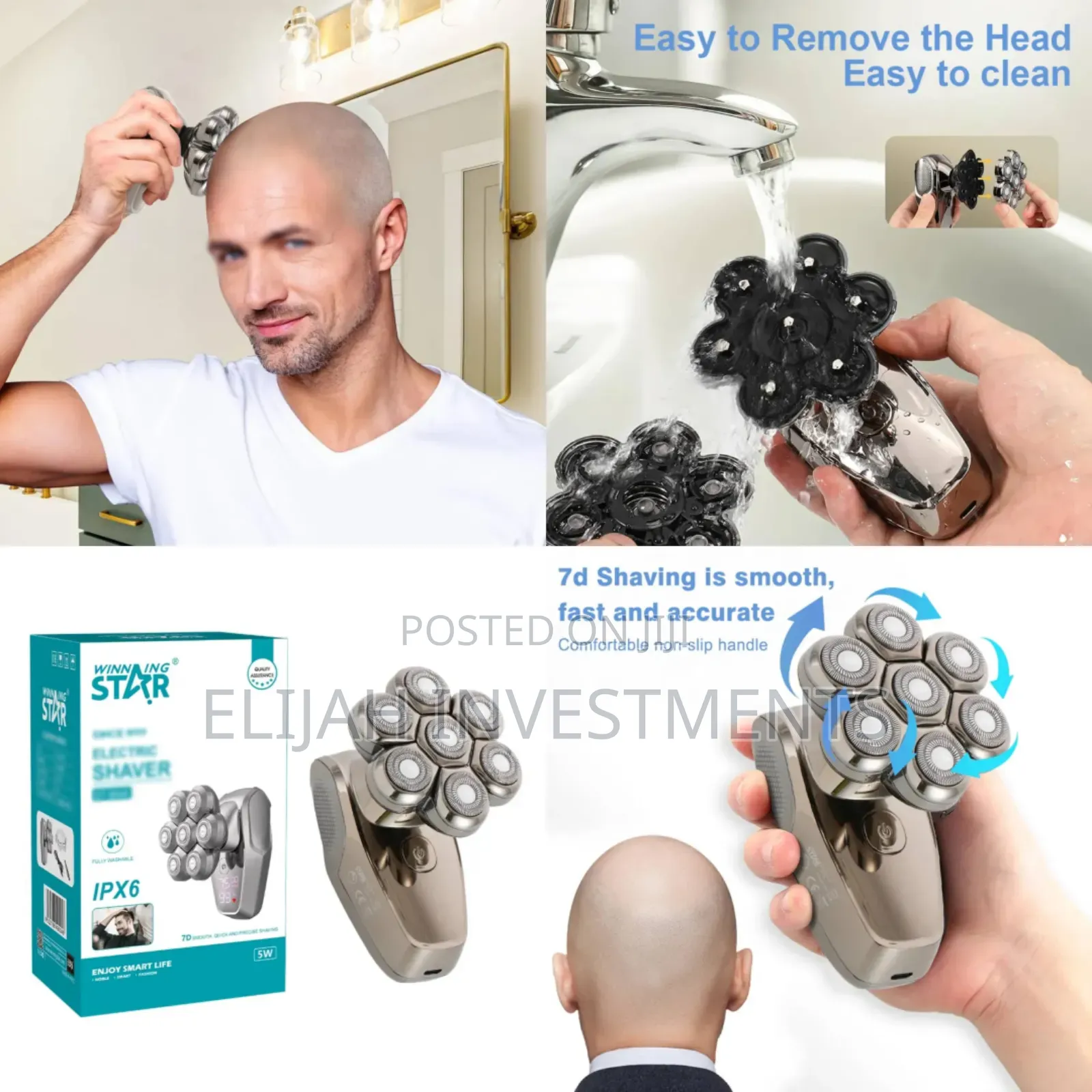 Winningstar 7d Waterproof Rechargeable Shaver Smoother
