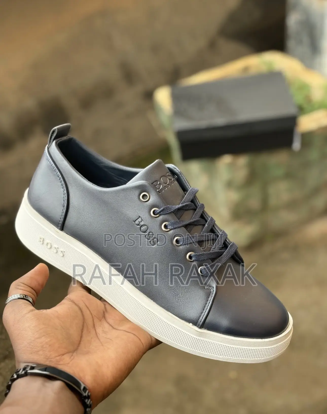Men’S Hugo Boss Lace-Up Casual Leather Shoes