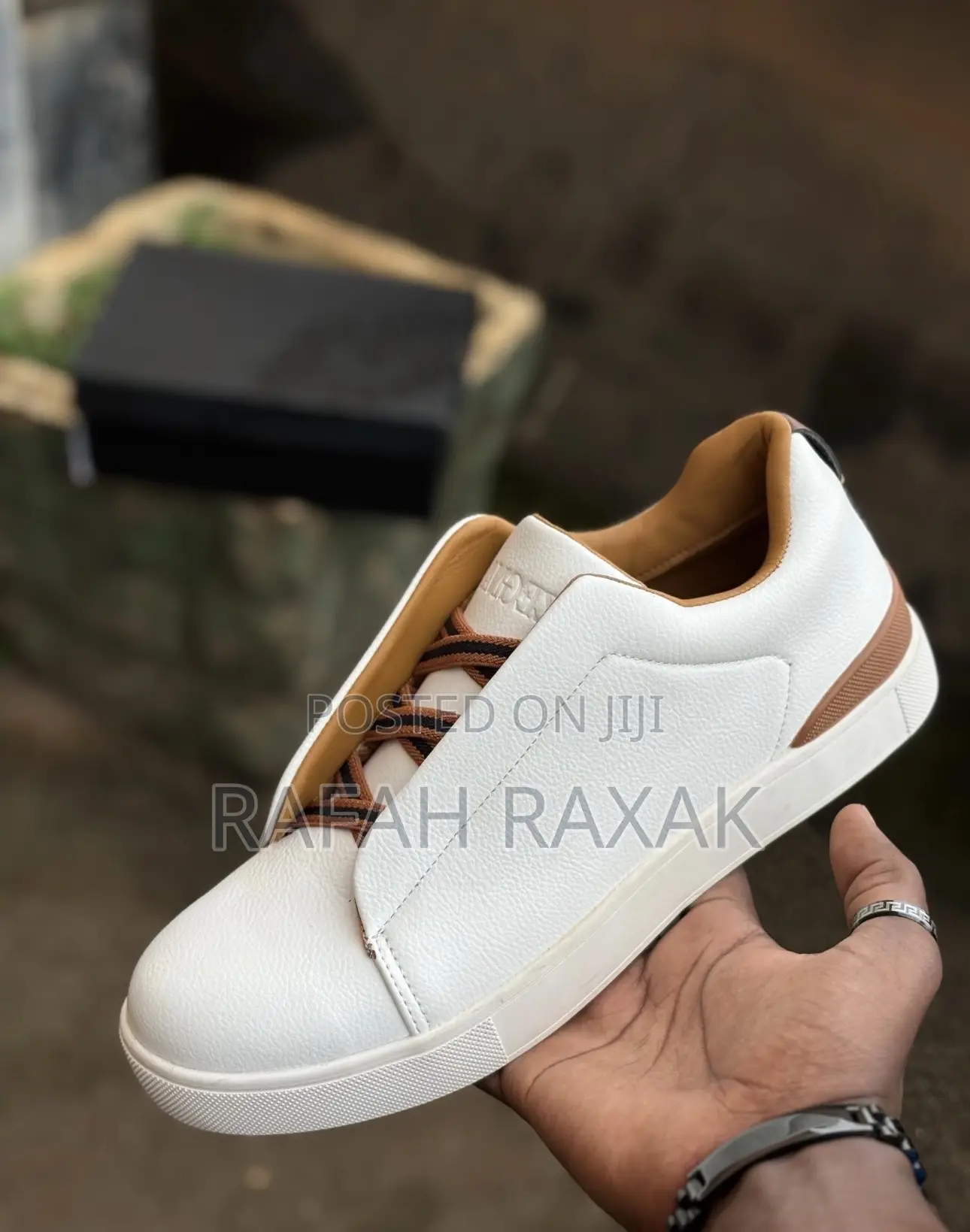 Men’S White Smart Casual Zegna Fashion Designer Leather Shoe