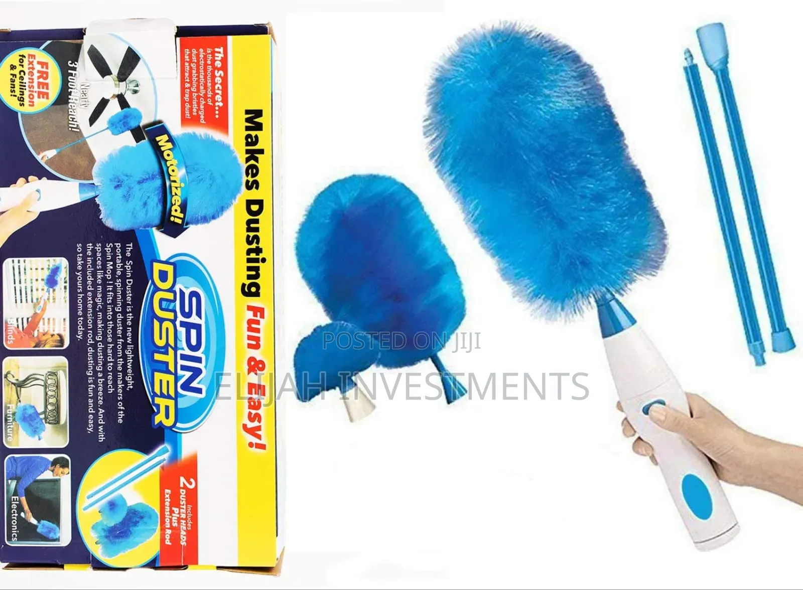 Multifunction Electric Spin Duster Cleaner