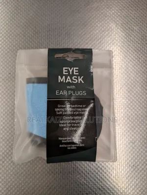 Soft Padded Eye Mask With Ear Plugs Assorted