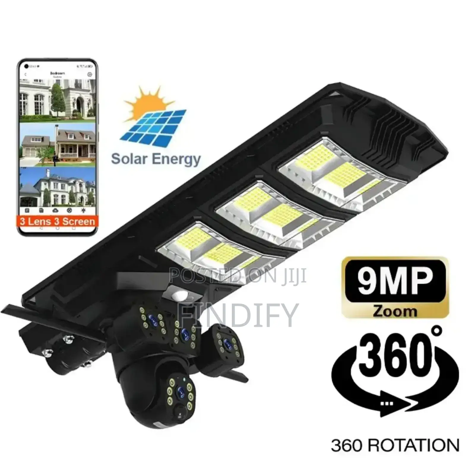 9mp 450w 4g Sim L Ip65 Solar Street Cameta and Light 4 Lens