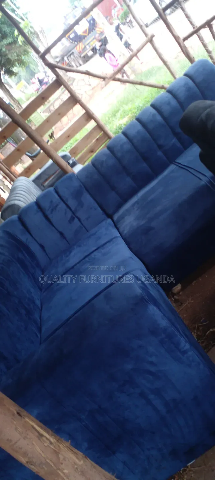 Blue L 5 Sitter Sofa Set