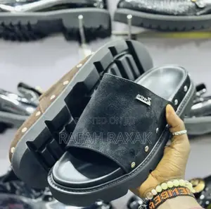 Men’S Classic Black Zara Luxury Push In Sandals