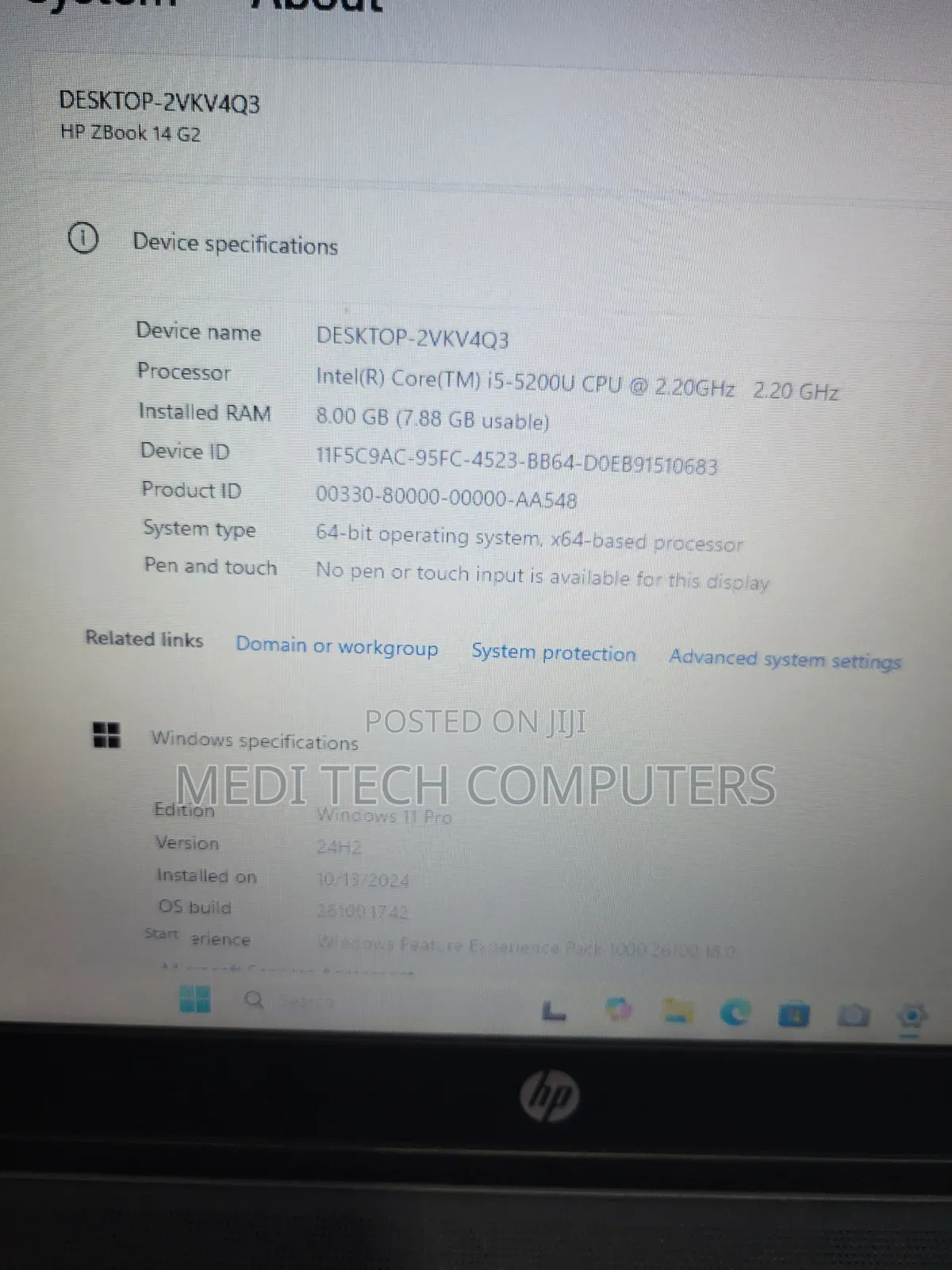 Laptop HP ZBook 14 G2 8GB Intel Core I5 SSD 256GB